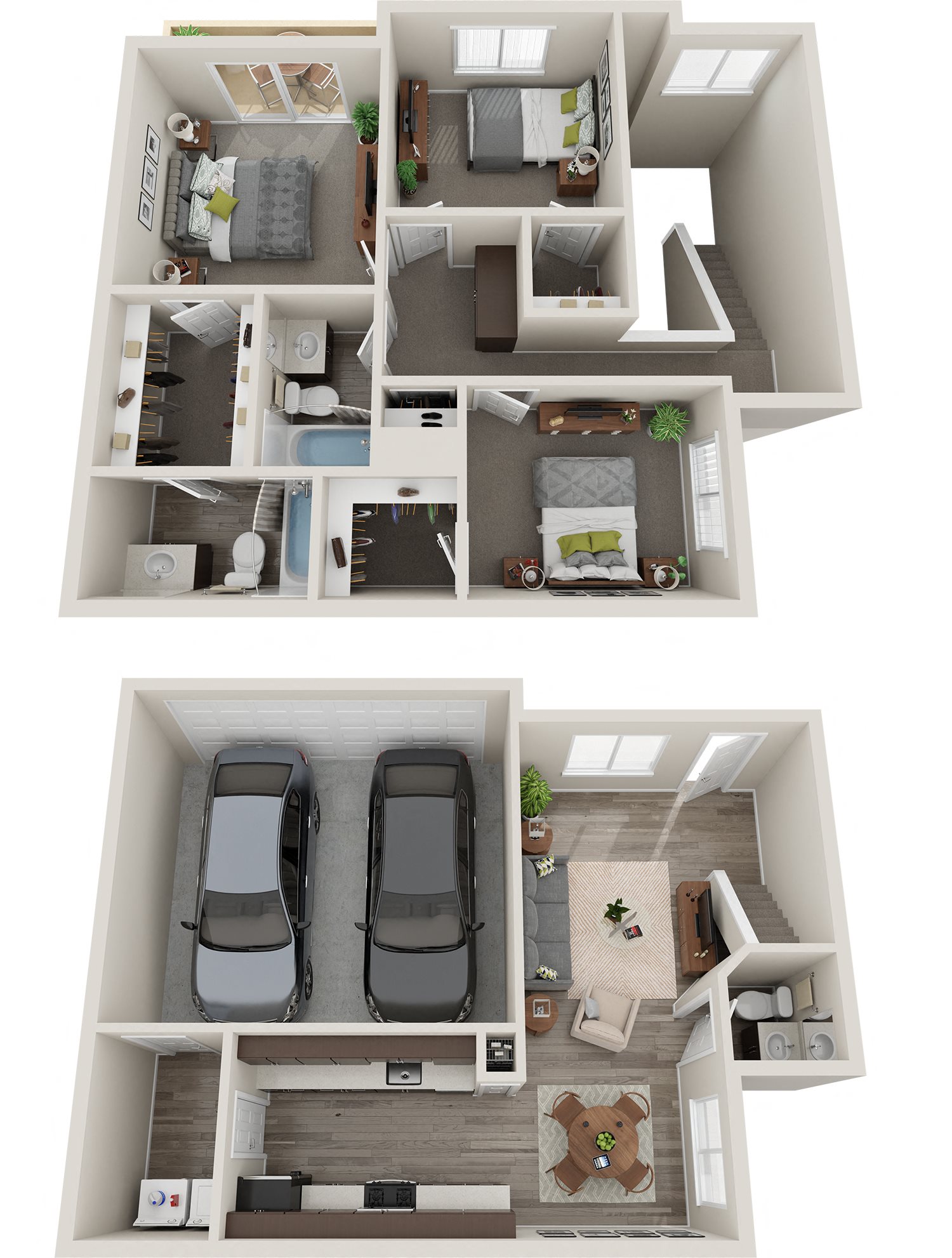 3 Bed 2.5 Bath B Floor Plan 3 Bed 2.5 Bath B Floor Plan